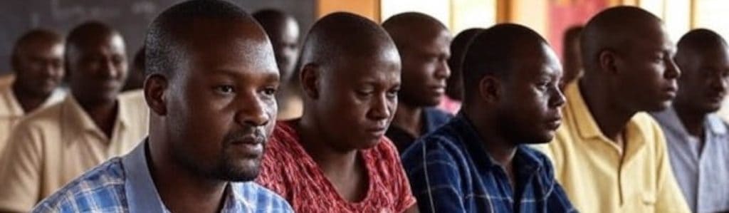 Empowered community members attending a Pearl Global Ministries church service, emphasizing faith, unity, and spiritual growth in Africa.