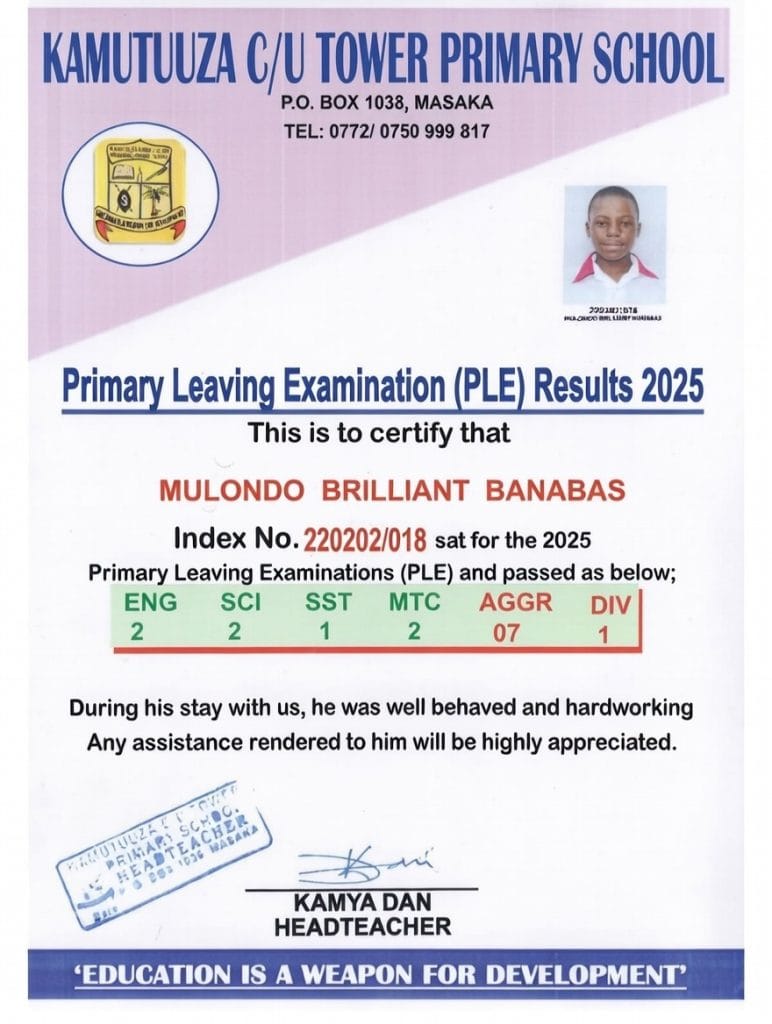 Primary School graduation certificate